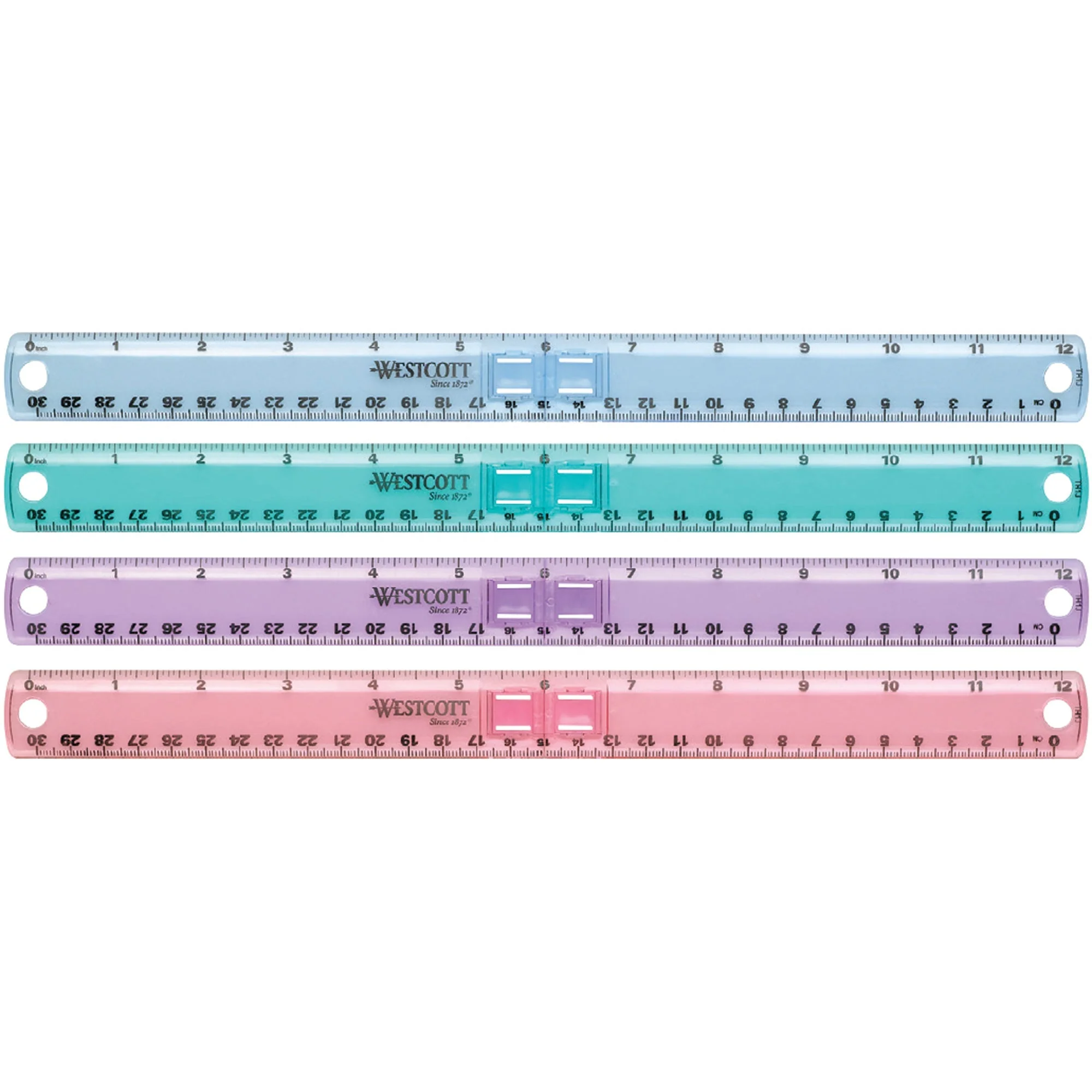 Westcott Plastic Folding Ruler, Colors Vary (15390)