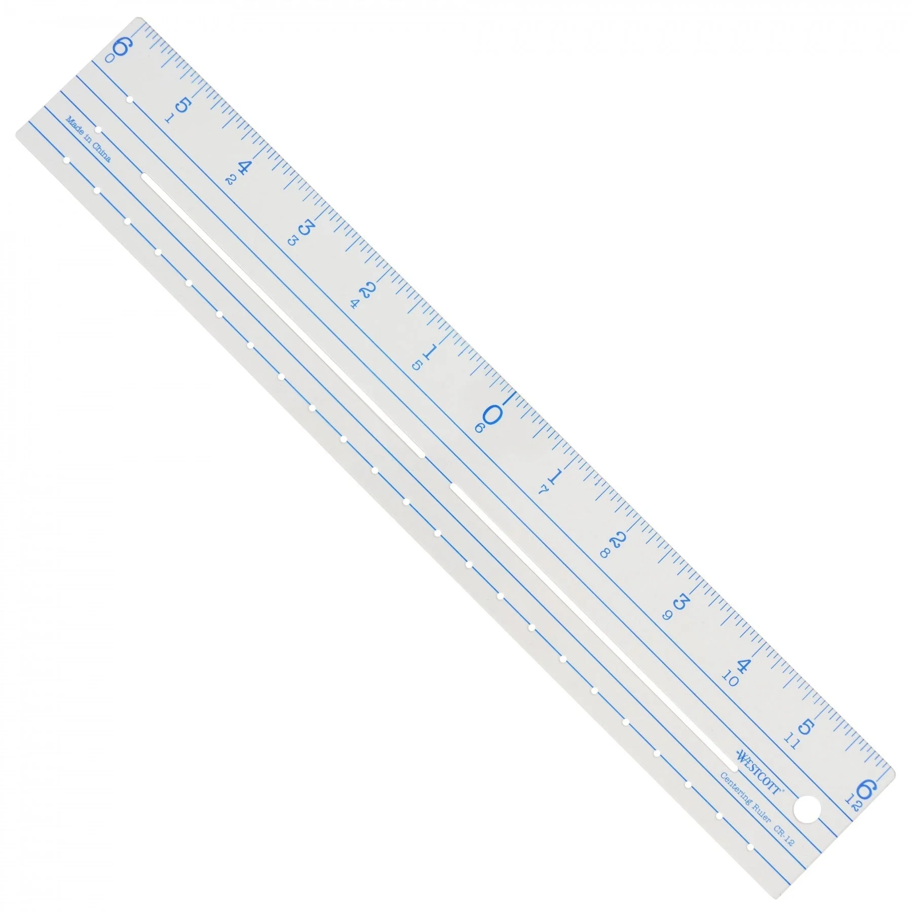 Westcott Plastic Ruler 12"-Zero Centering (CR-12)