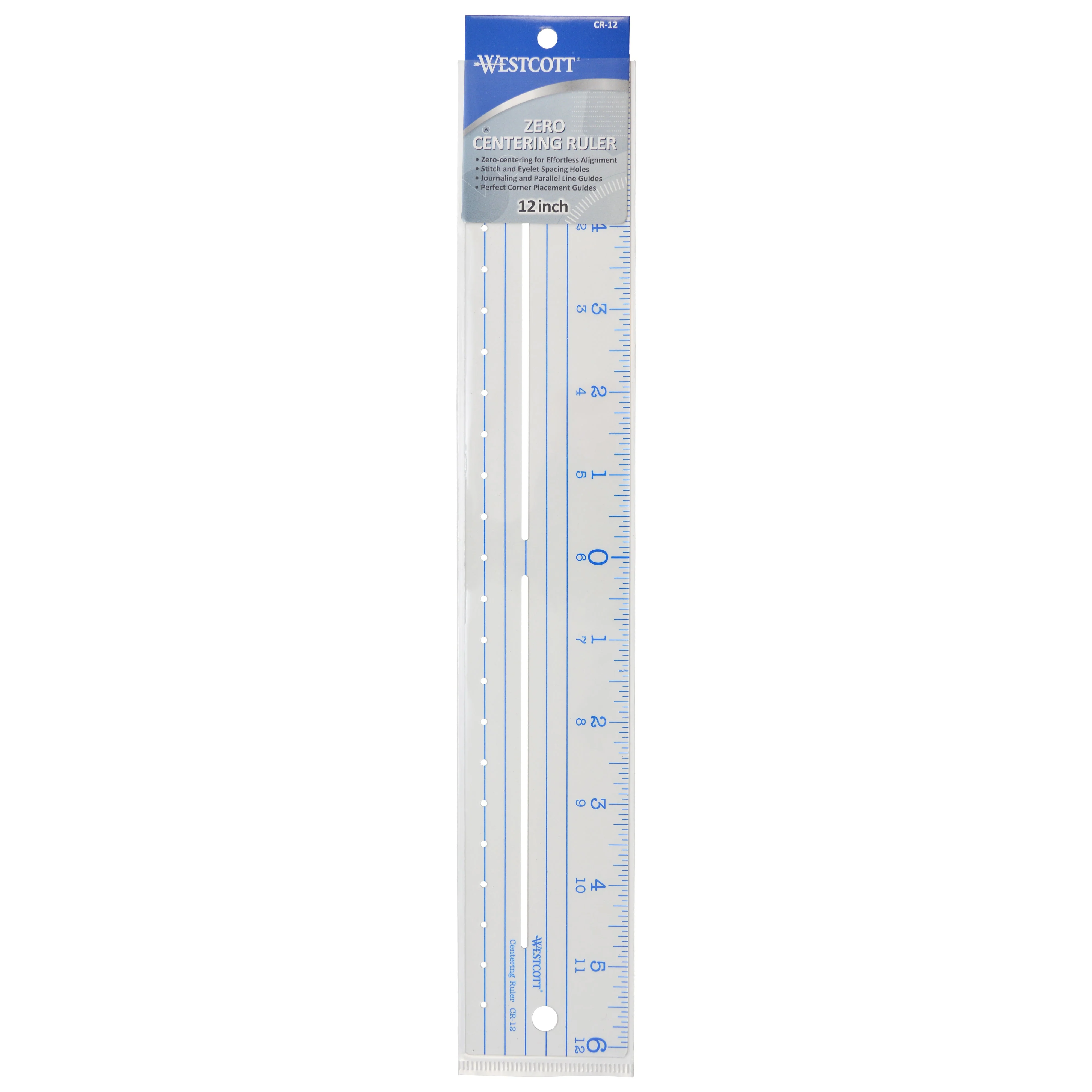 Westcott Plastic Ruler 12"-Zero Centering (CR-12) - Image 2