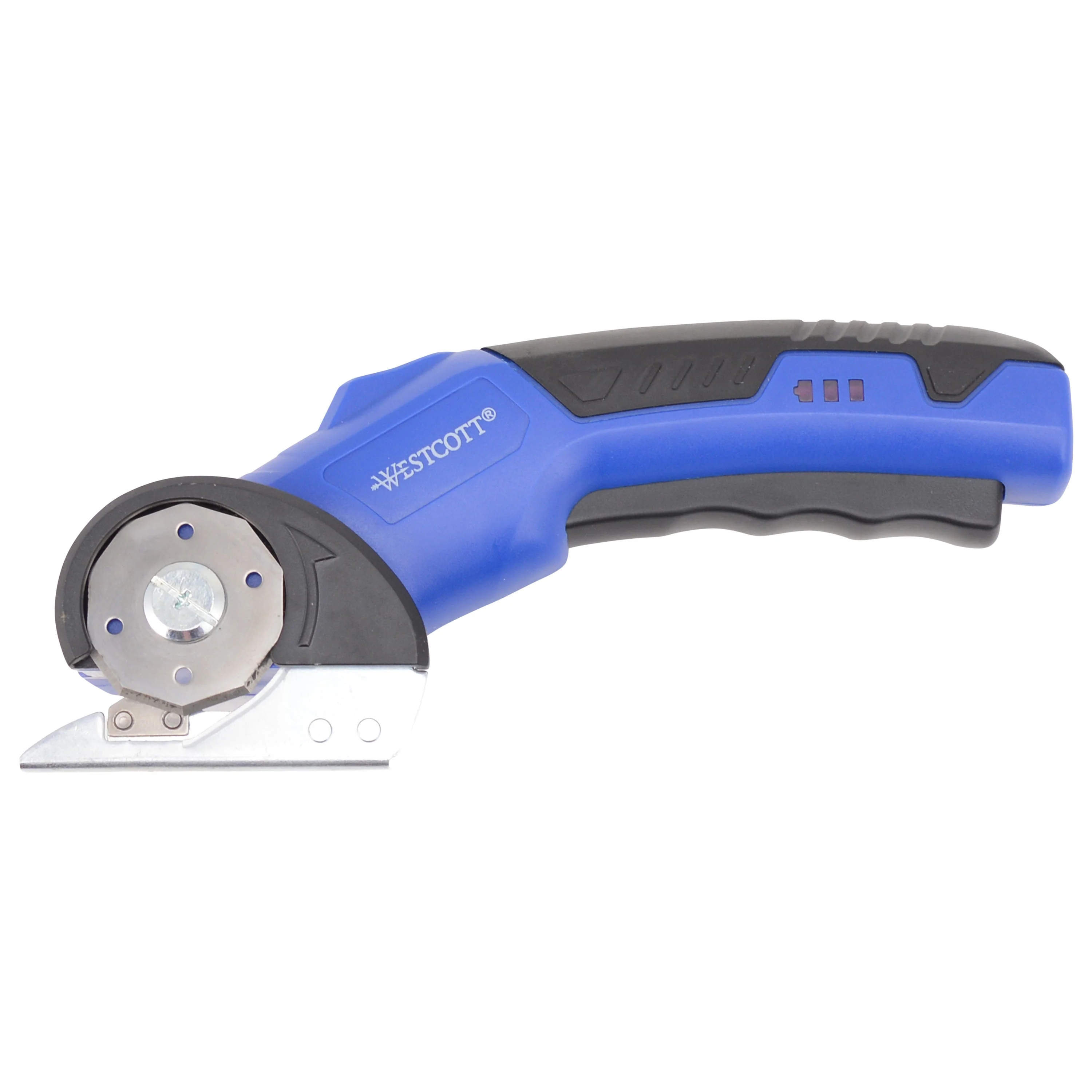 Westcott Rechargeable Electric Scissors, Cordless Power Scissors with Built-In Battery, Stainless Steel Blades Cut Up to 1/4", Ergonomic Comfort Grip, Cuts Cardboard, Fabric, Plastic & Packaging (00999-Parent)