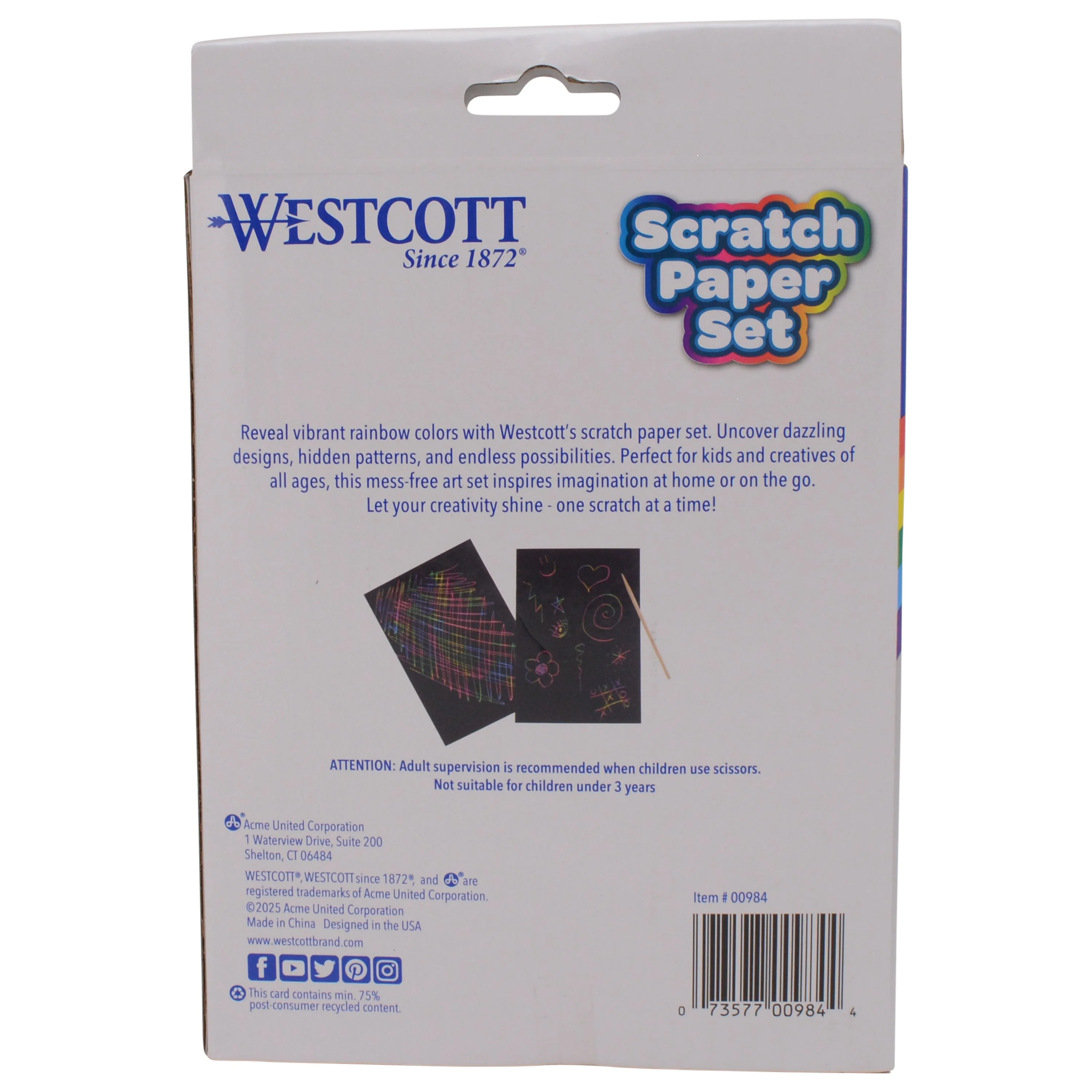 Westcott Scratch Paper Set for Kids, 60 Pieces (00984-PARENT) - Image 6