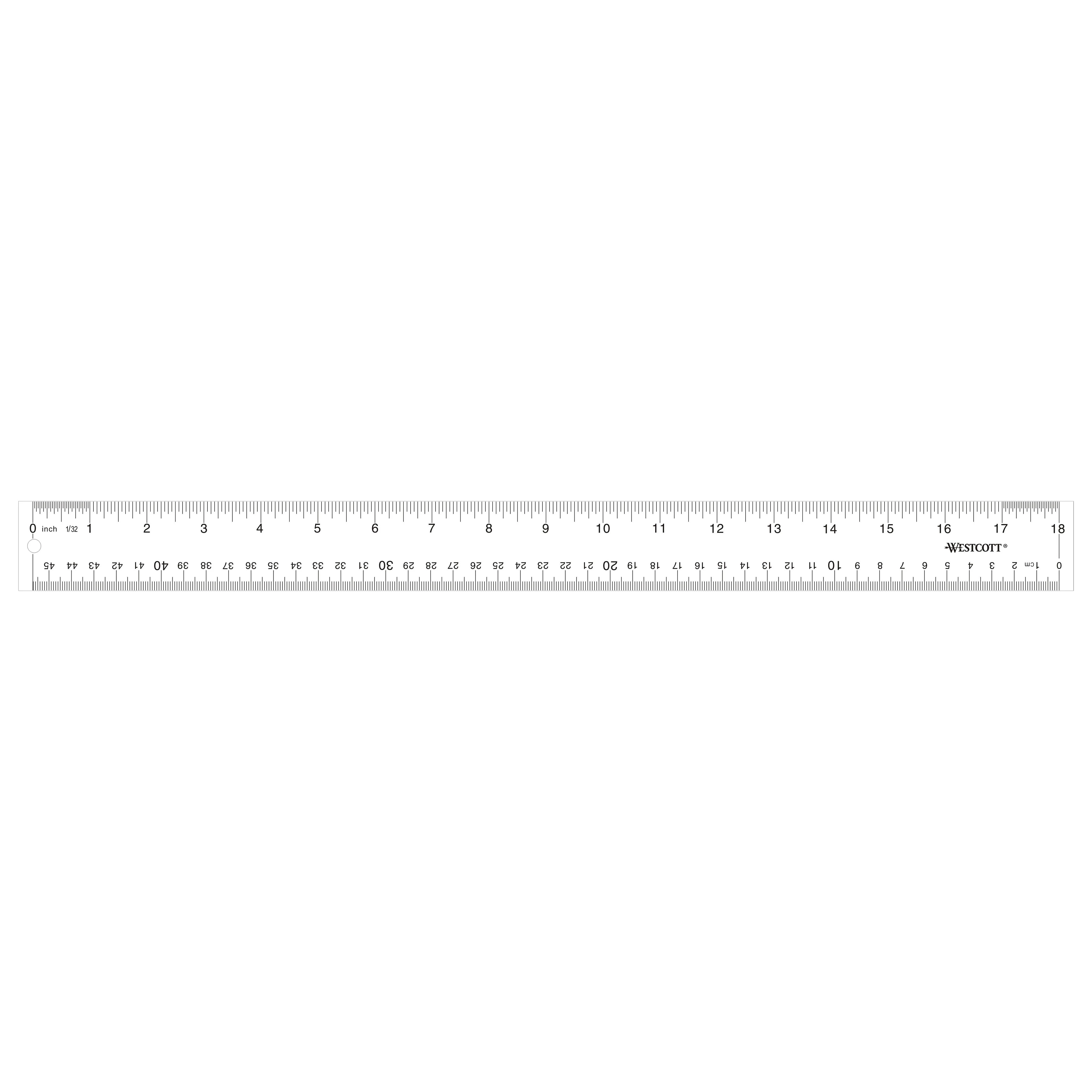 Westcott Acrylic Ruler, 18", Clear (10564)