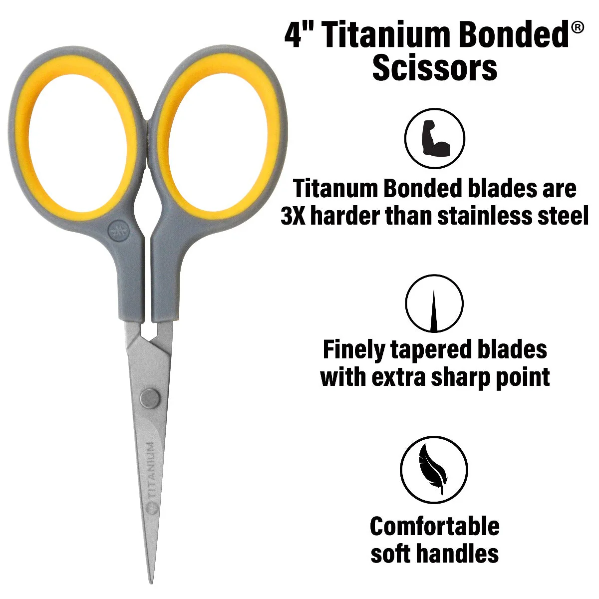 Westcott Sewing Titainum Bonded Straight Embroidery Scissors, 4" (13866) - Image 4