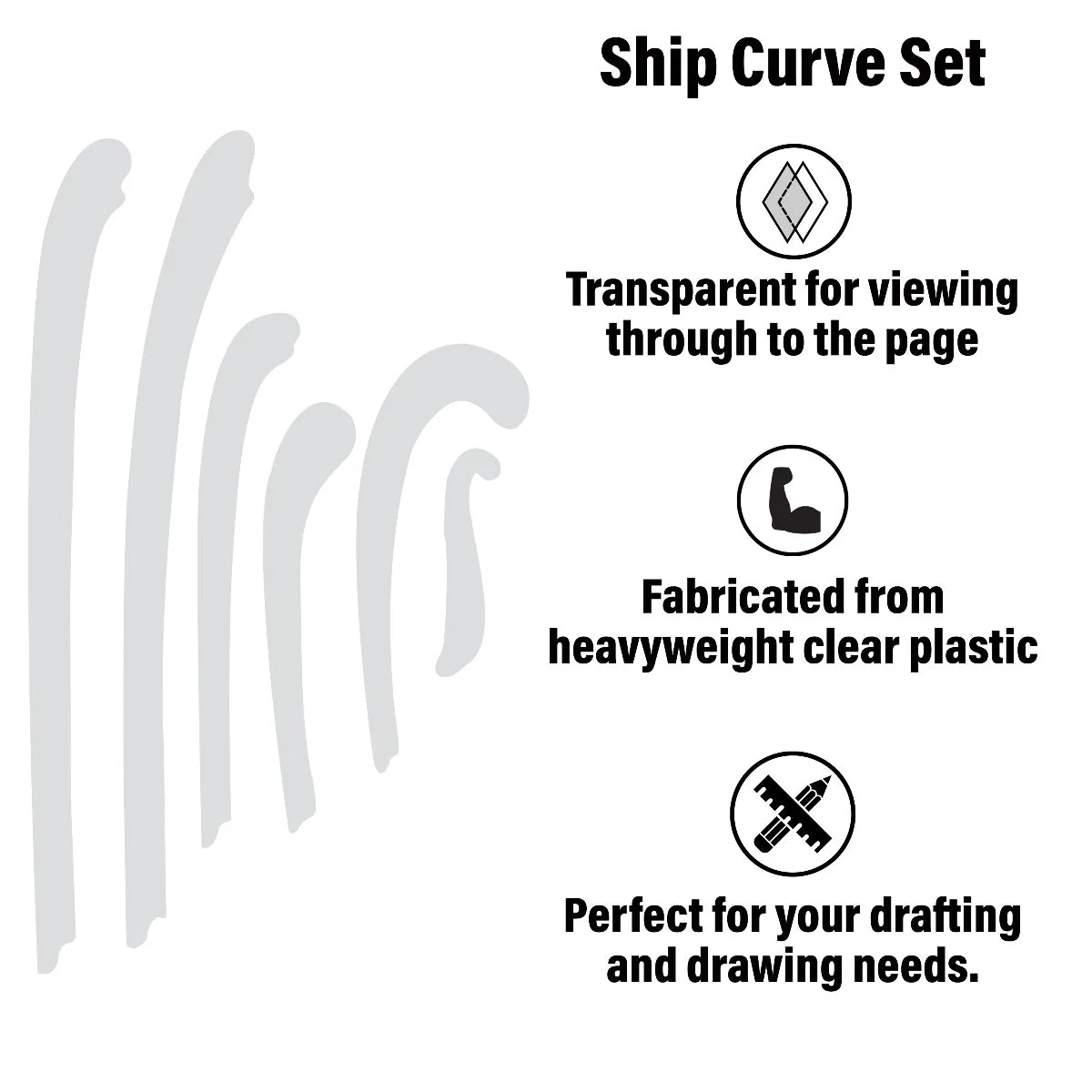 Westcott Ship Curve, Set of 6 (SC-66) - Image 5