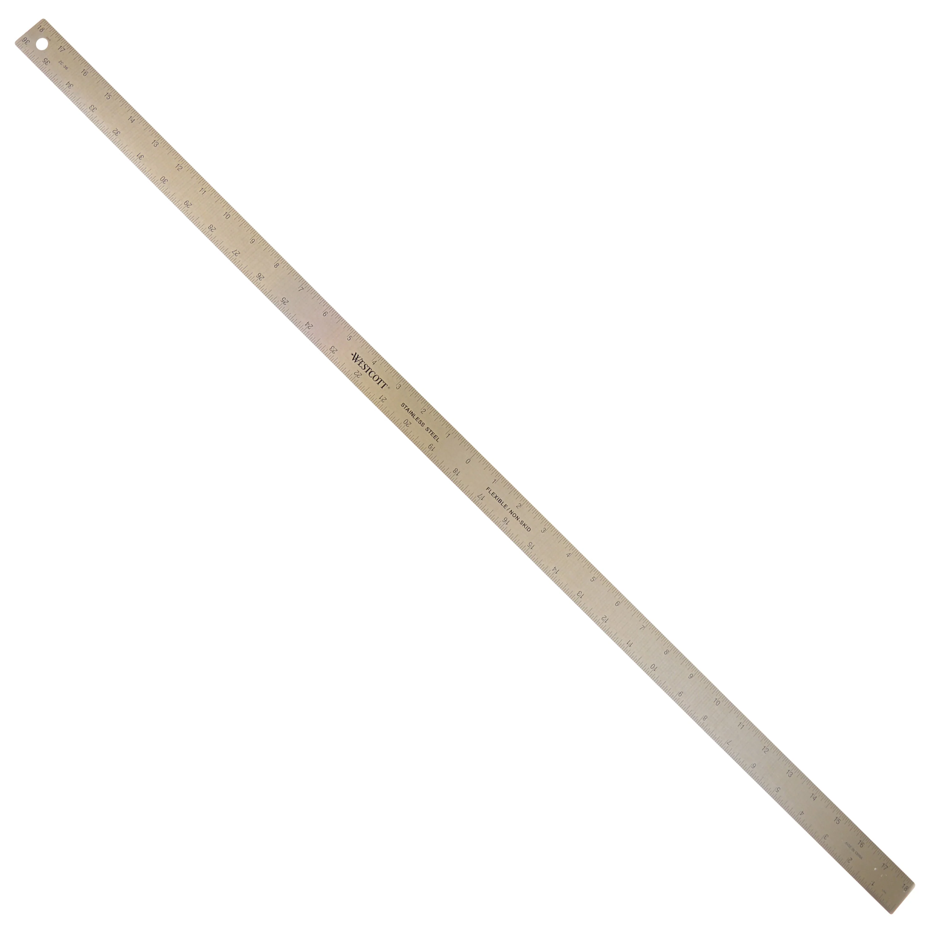 Westcott Stainless Steel Ruler, Zero Center, 36" (ZC-36)