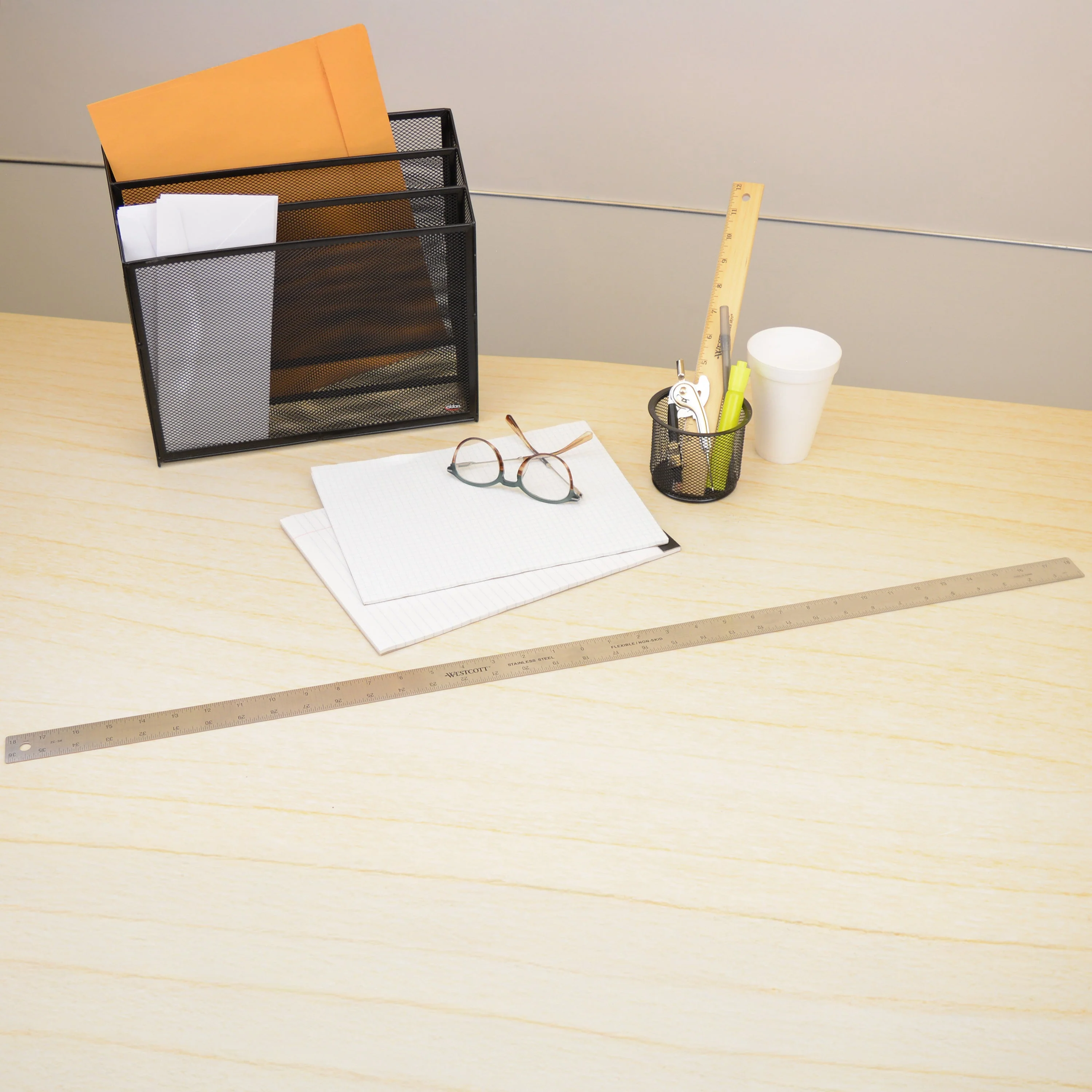 Westcott Stainless Steel Ruler, Zero Center, 36" (ZC-36) - Image 3