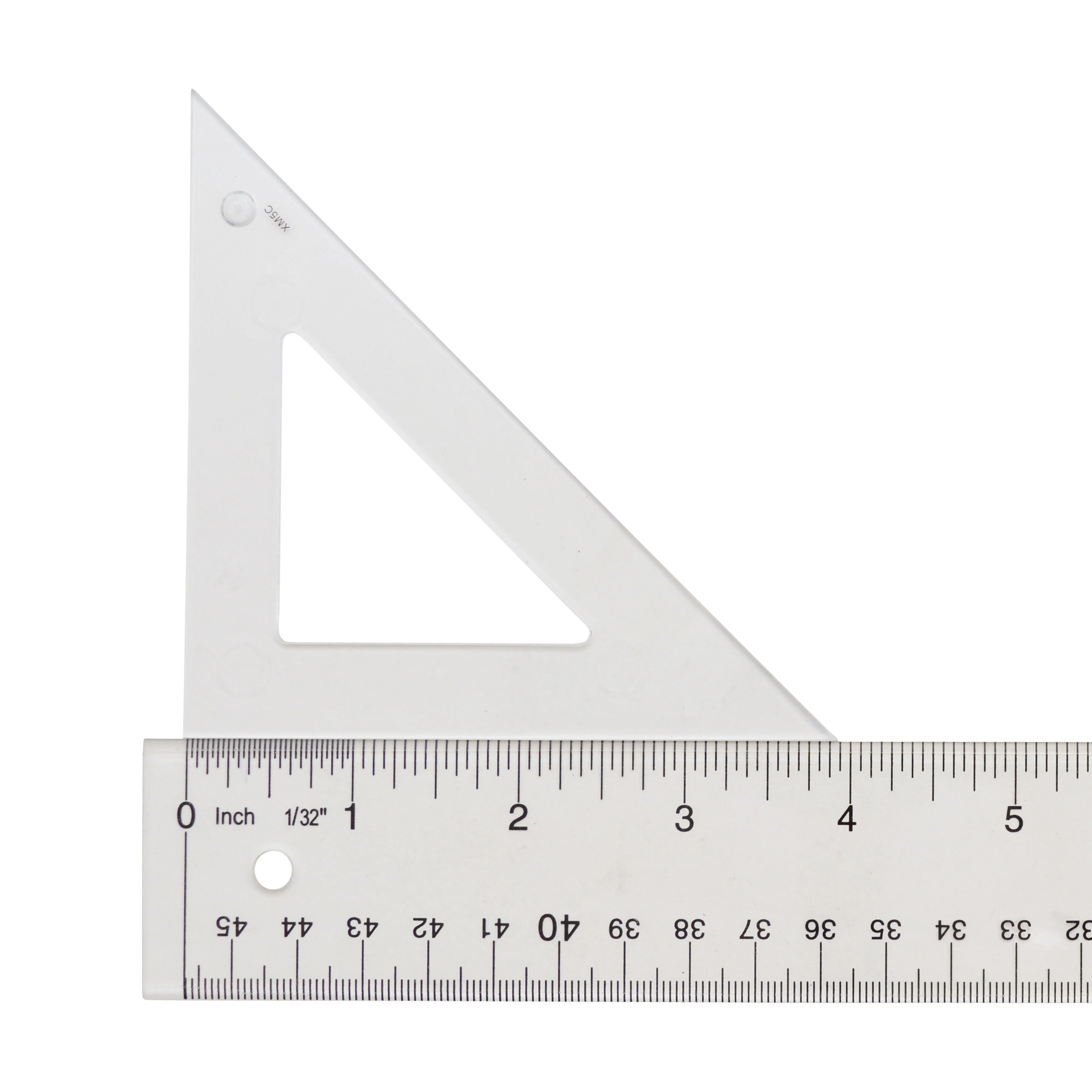 Westcott Styrene Triangle, 4", 45/90 Degree, Transparent (S450-4) - Image 2