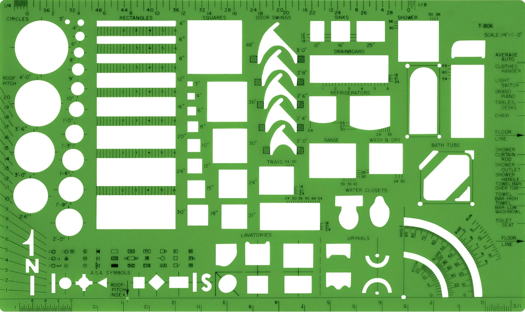 Westcott Architectural Drawing Template (T-806)