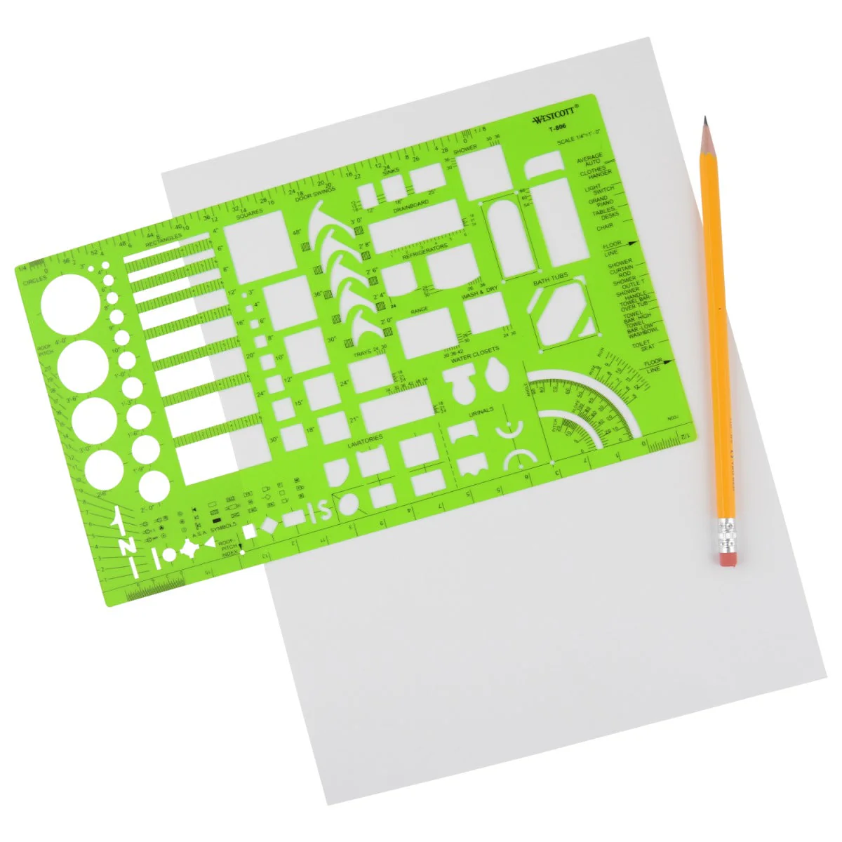 Westcott Architectural Drawing Template (T-806) - Image 4