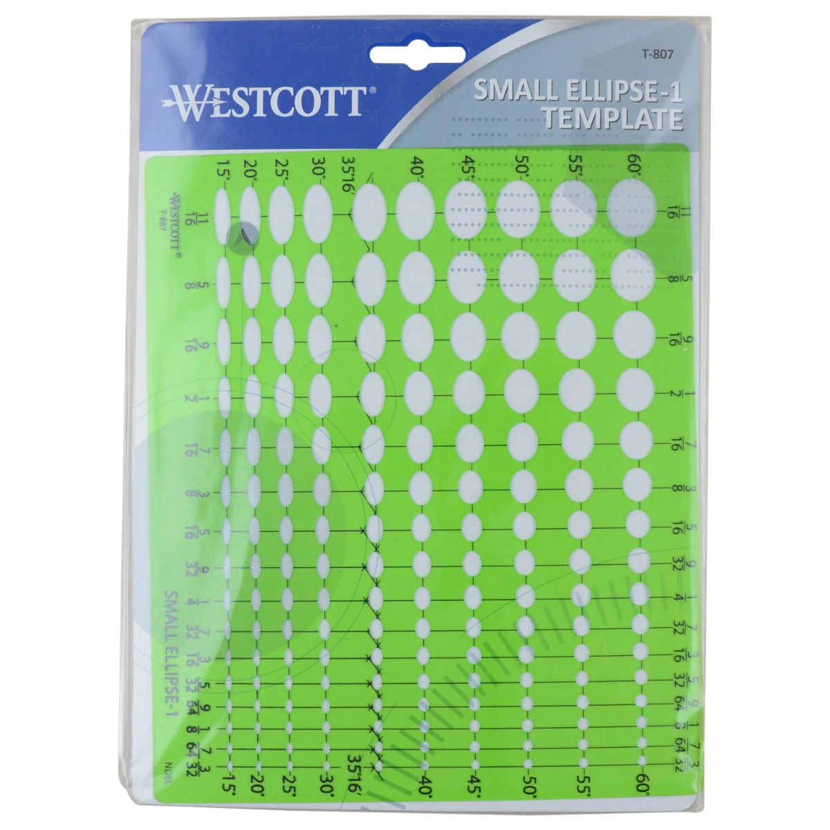 Westcott Small Ellipse Template #1 (T-807) - Image 2