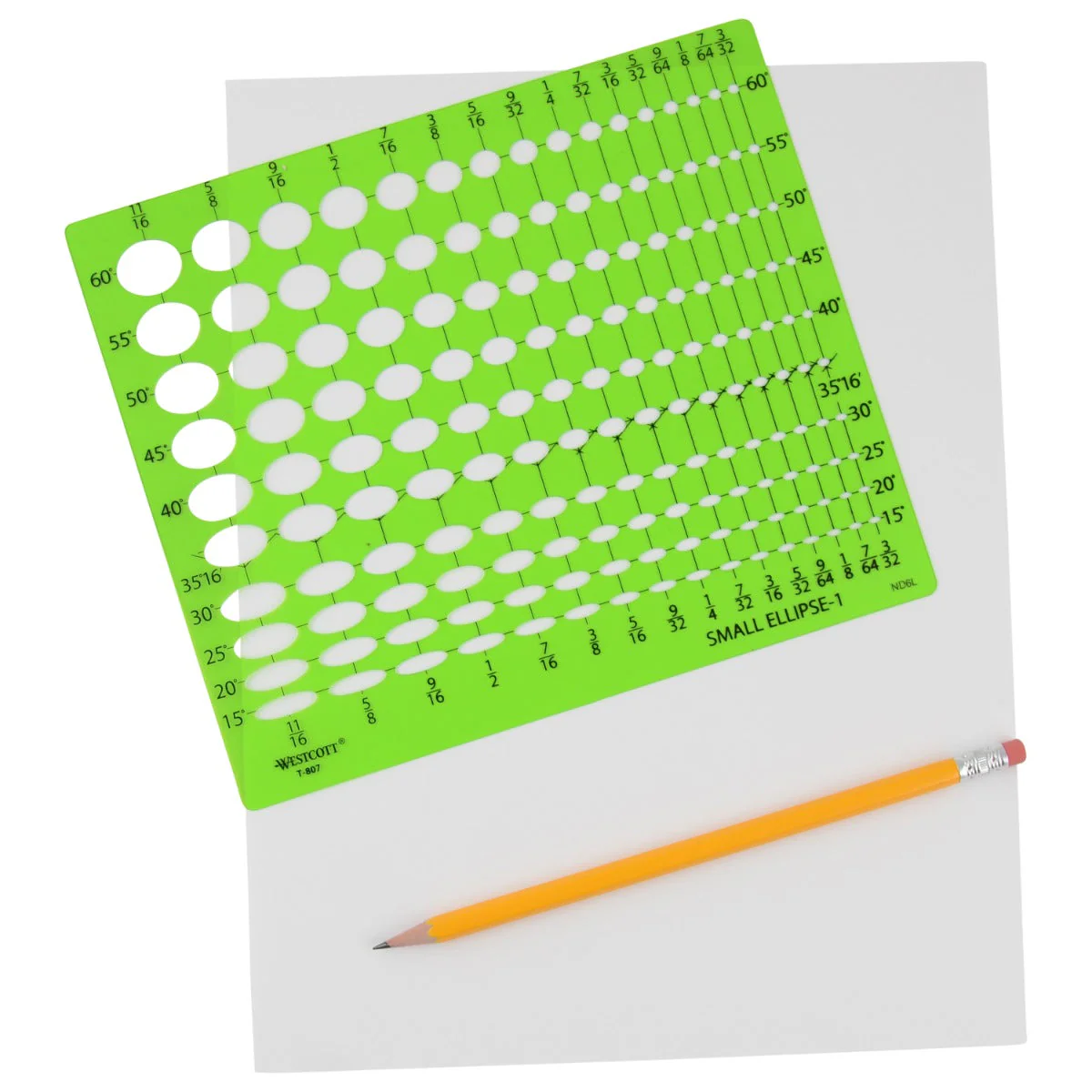 Westcott Small Ellipse Template #1 (T-807) - Image 3