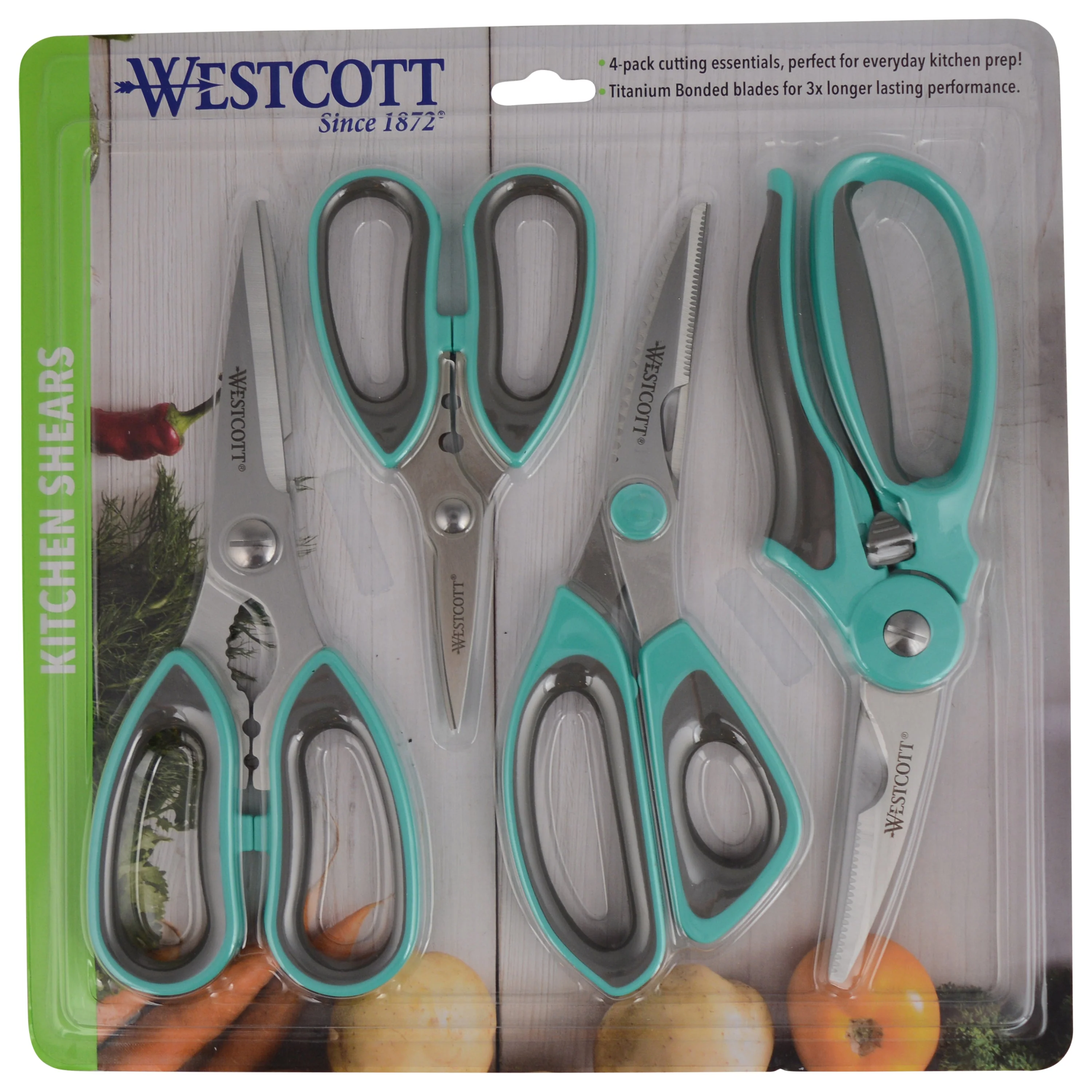 Westcott Titanium Bonded Soft Handle Kitchen Shears 4pk (00830) - Image 2