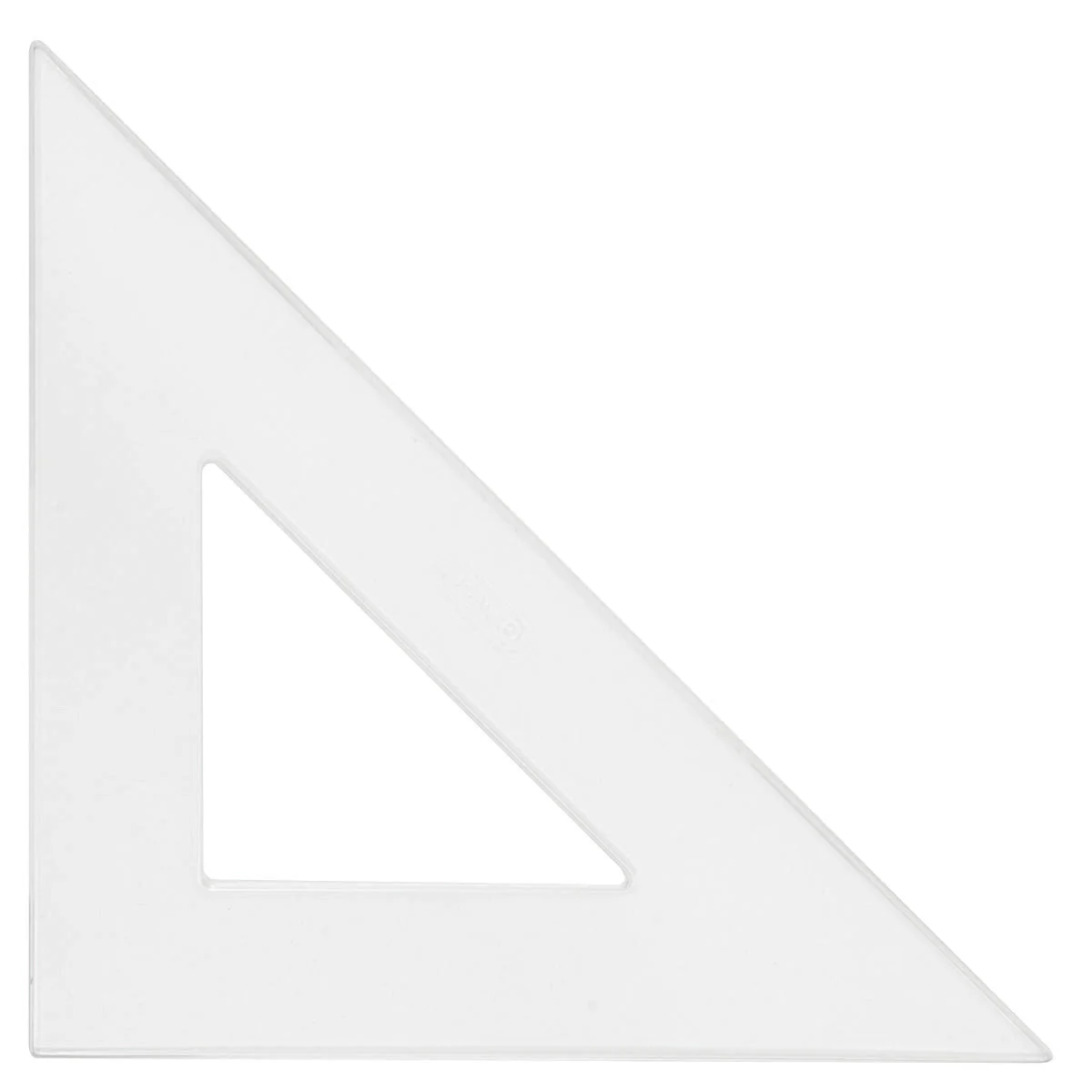 Westcott Styrene Triangle Ruler, 8", 45/90 Degree, Transparent (S450-8)