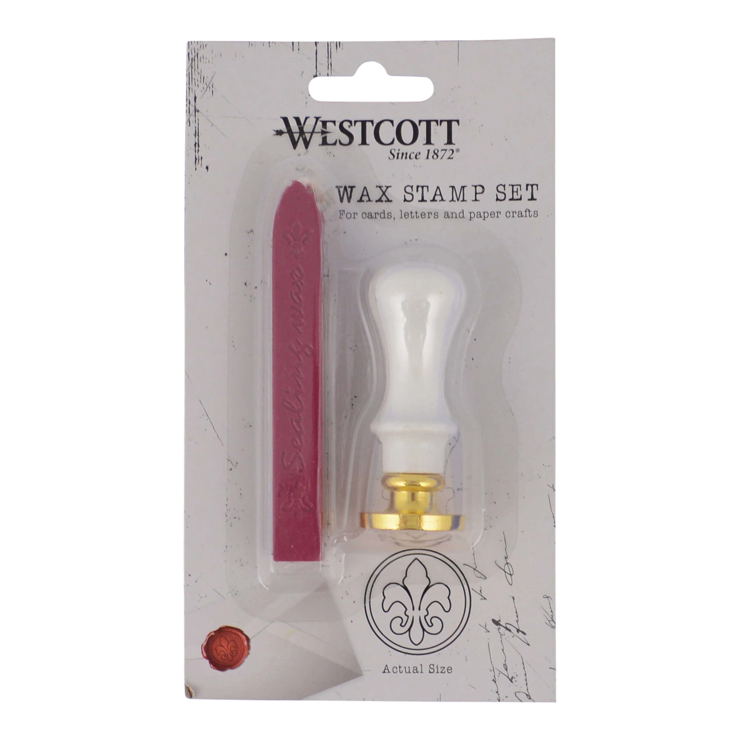 Westcott Wax Stamp Set, Vintage Sealing Kit for Invitations, Cards, Letters, Crafts and More (00870-PARENT)