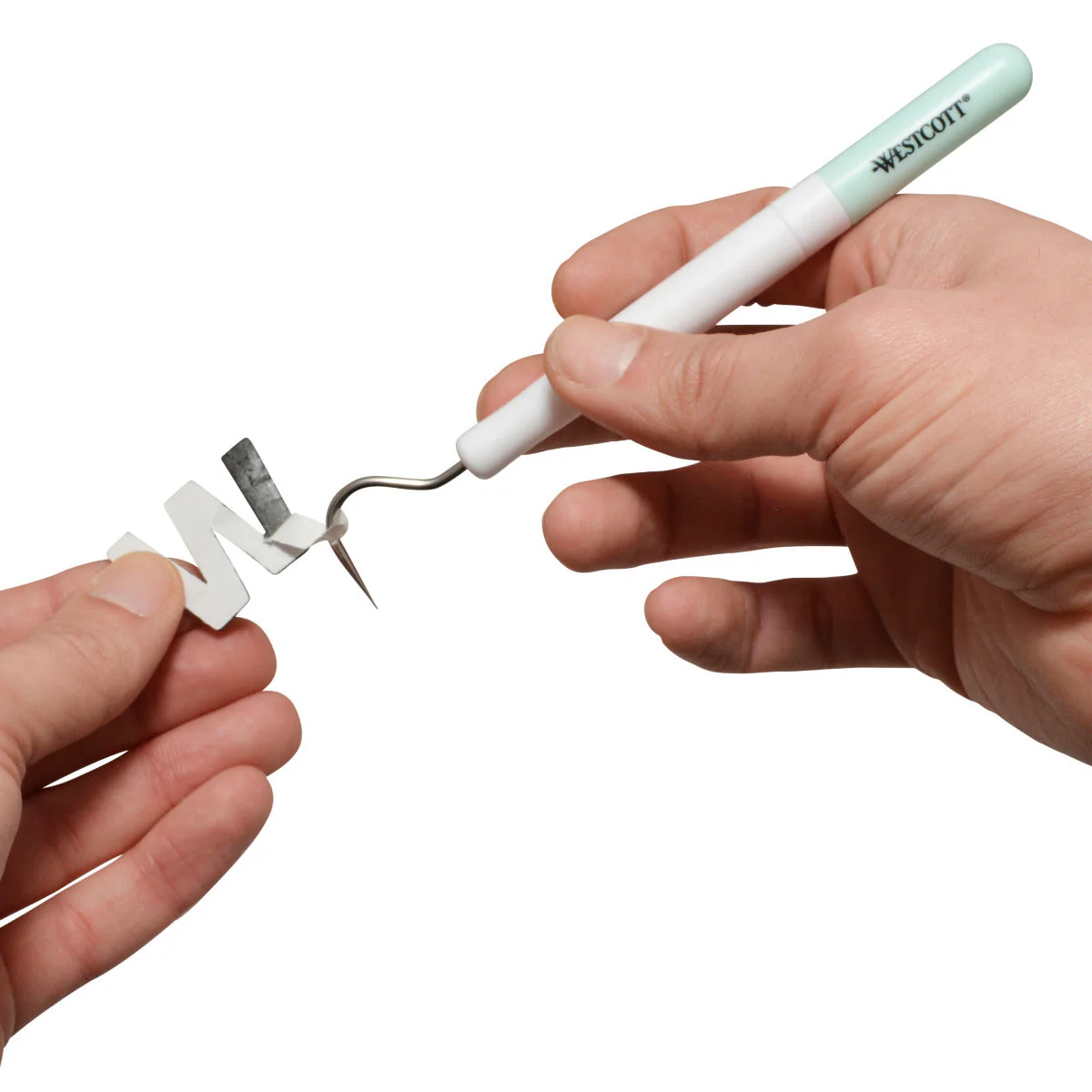Westcott Weeder Tool, Die Cutting Accessory, Stainless Steel, White/Blue (17859) - Image 5
