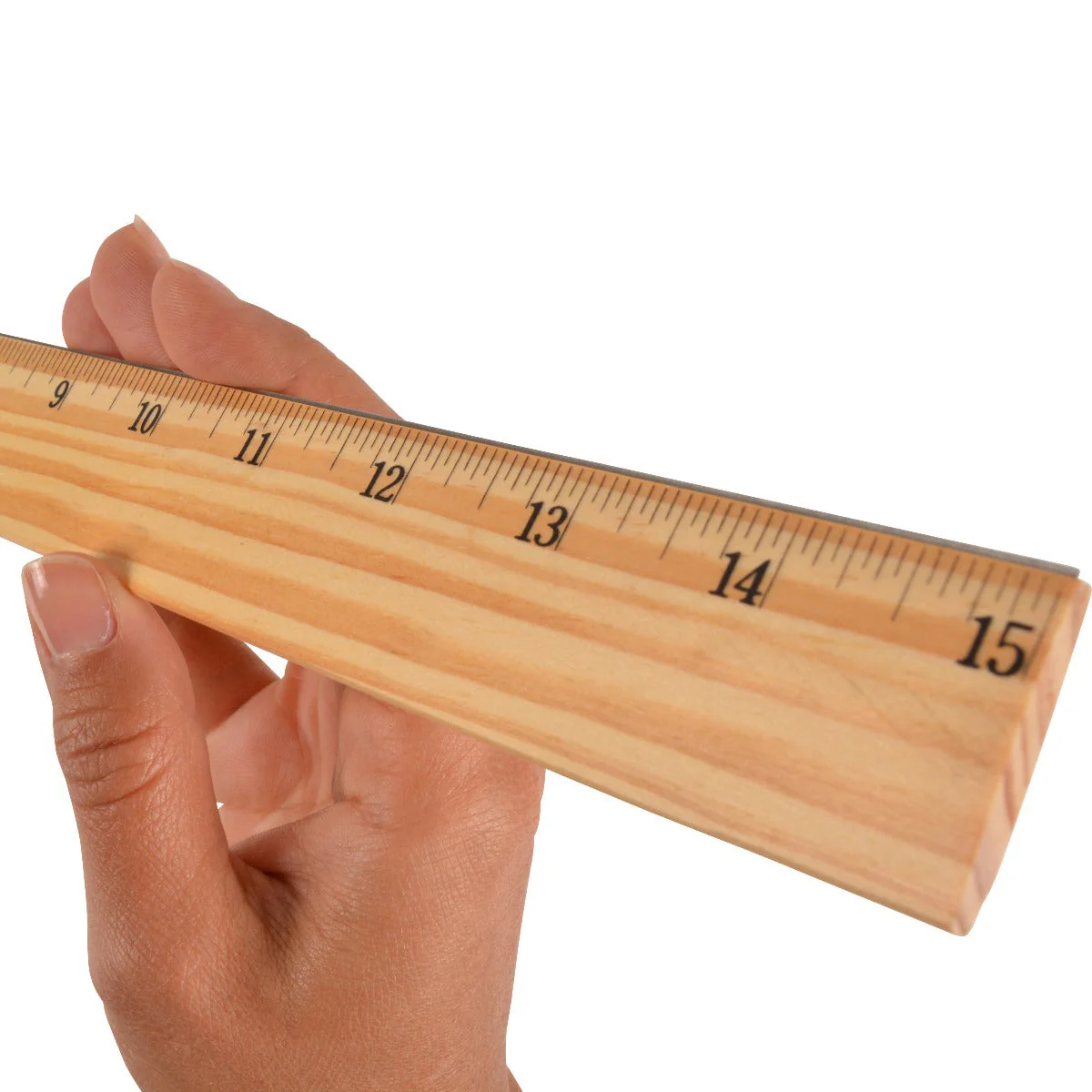 Westcott Wood Ruler with Single Metal Edge, 15" (05015) - Image 2