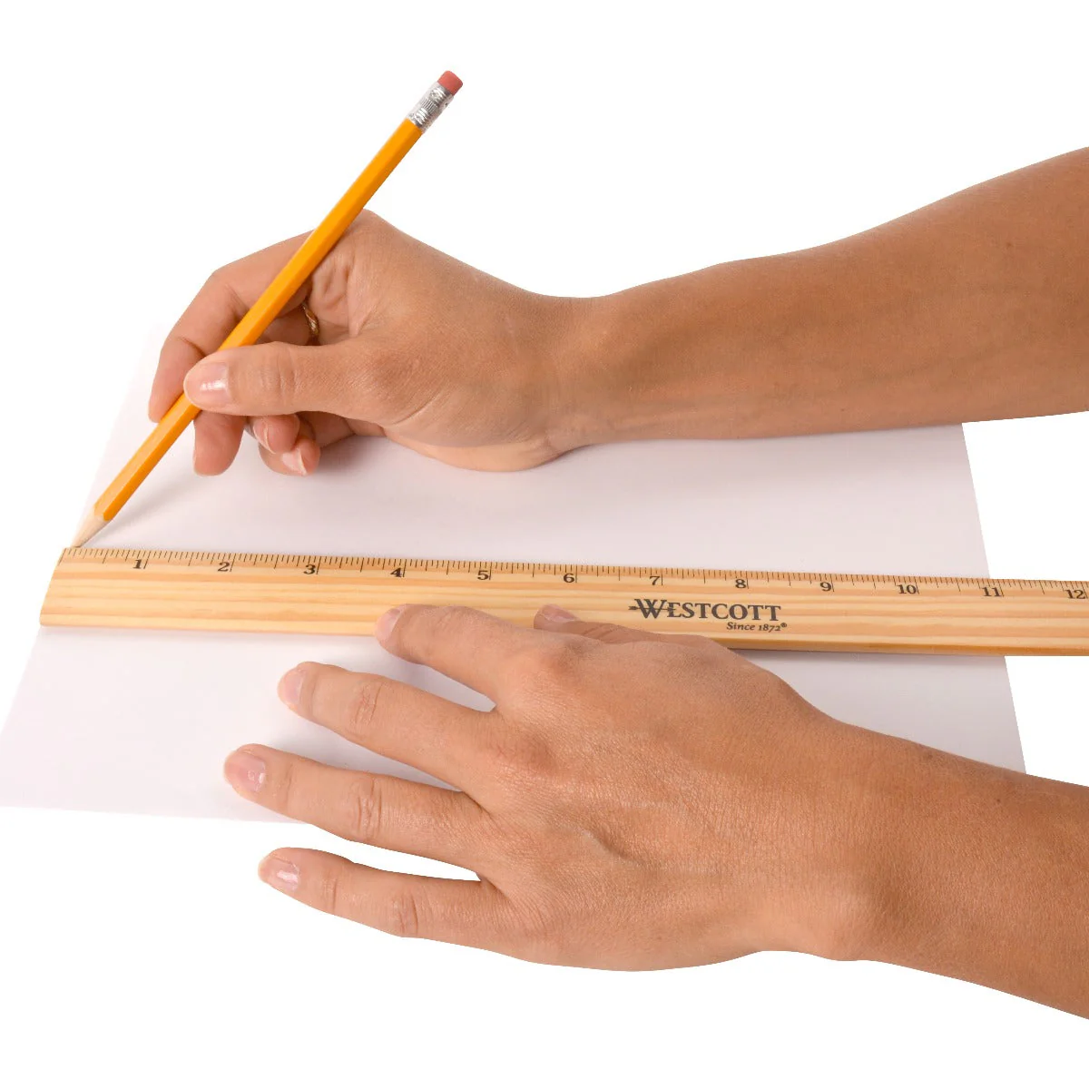 Westcott Wood Ruler with Single Metal Edge, 15" (05015) - Image 3