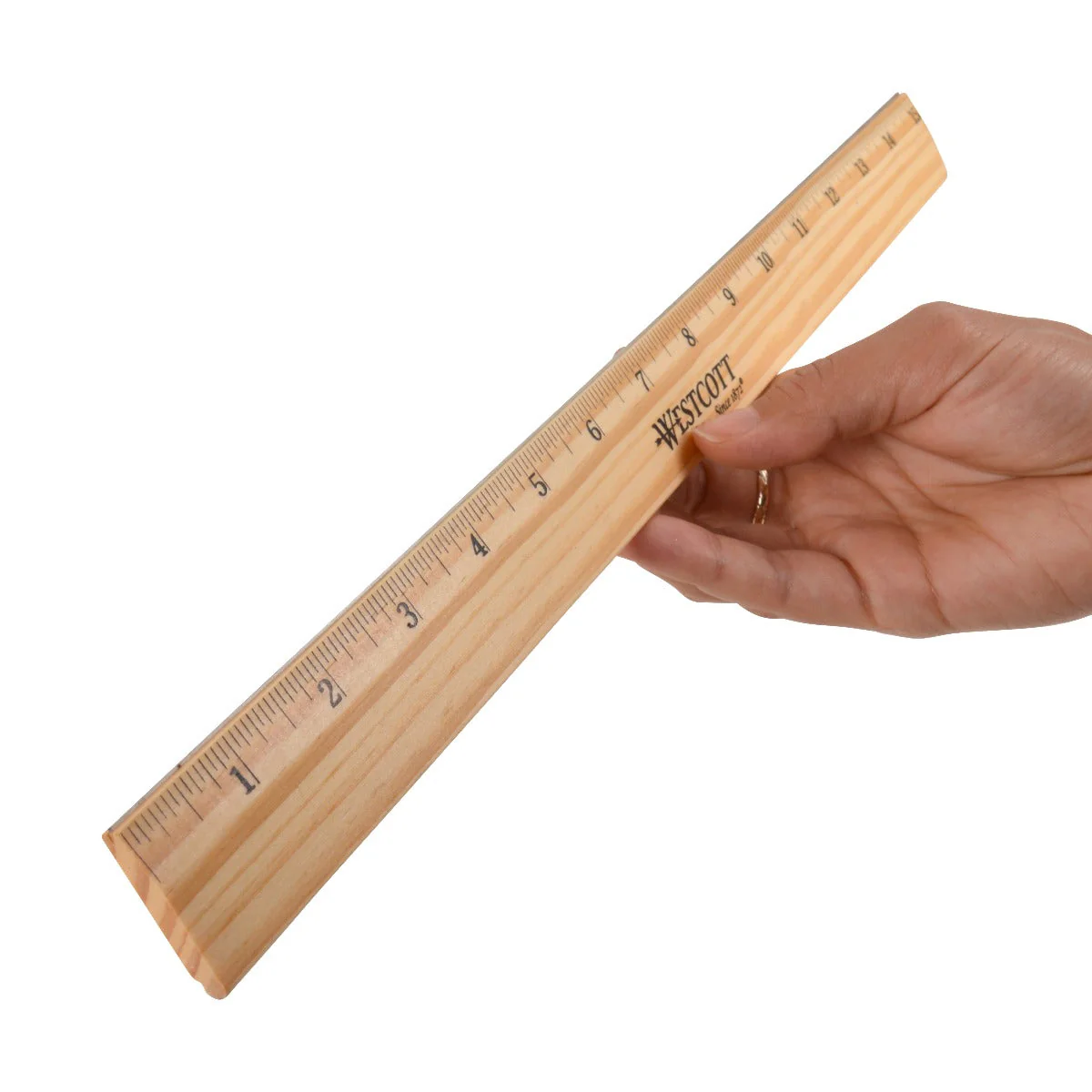 Westcott Wood Ruler with Single Metal Edge, 15" (05015) - Image 4