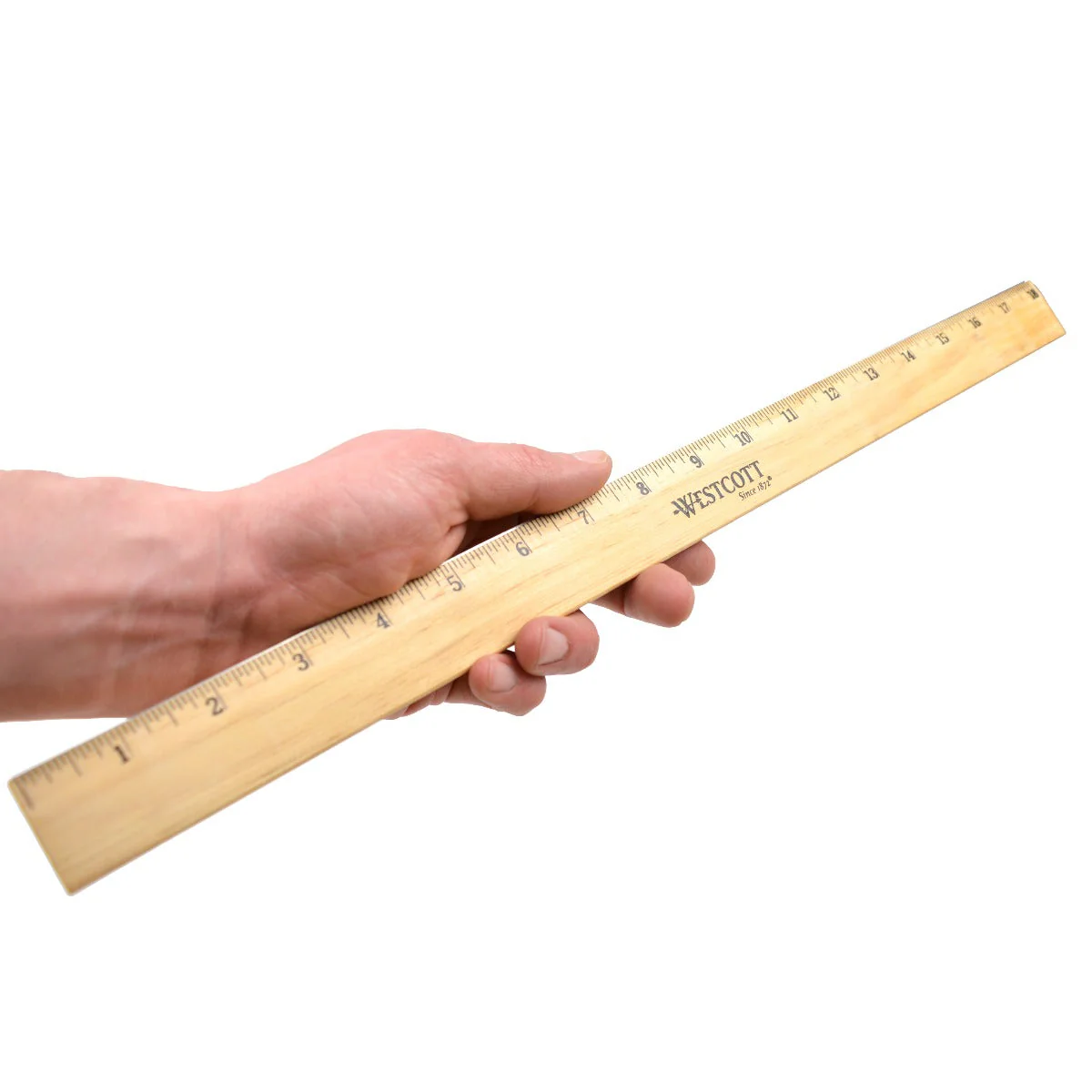 Westcott Wood Ruler with Single Metal Edge, 18" (05018) - Image 5