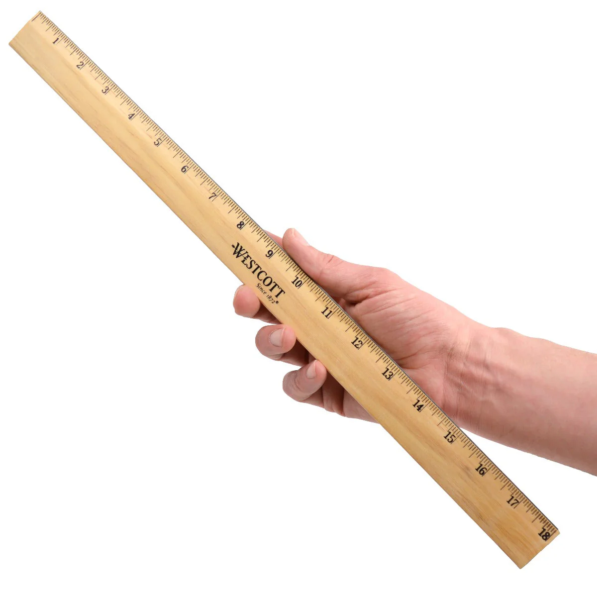 Westcott Wood Ruler with Single Metal Edge, 18" (05018) - Image 6