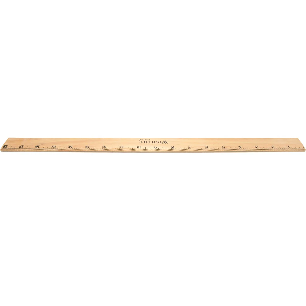 Westcott Wood Ruler with Single Metal Edge, 18" (05018) - Image 7