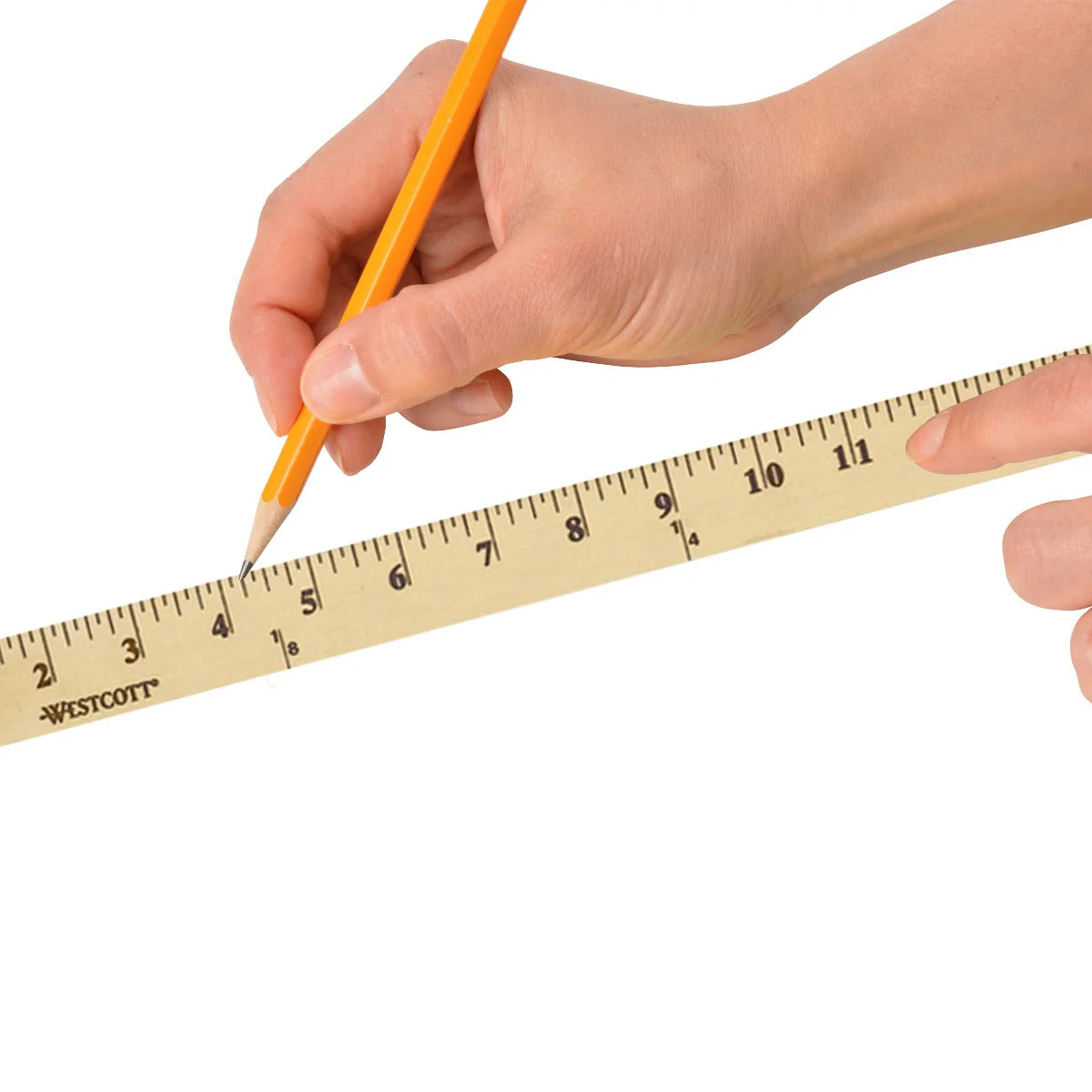 Westcott Wooden Yardstick with Hang Hole and Brass Ends, Clear Lacquer Finish (10425) - Image 6